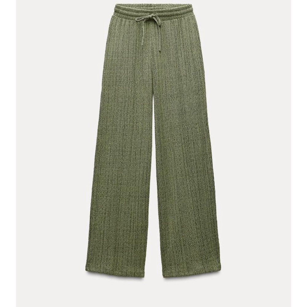 Zara Wide Leg Textured Pants